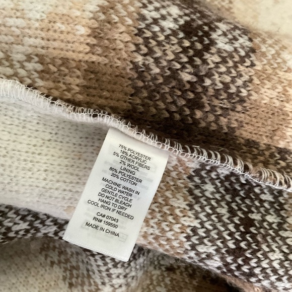 Joie Windowpane Plaid Woven Long Shirt Jacket Size Small - Picture 4 of 7